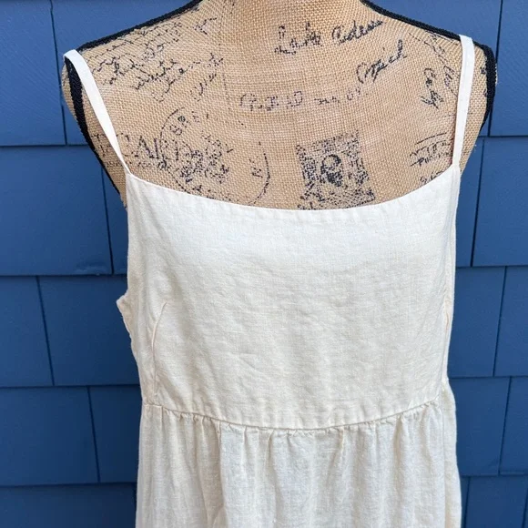 Haris Cotton L Chic Cream Maxi Dress with embroidered detail butter yellow - Picture 2 of 10